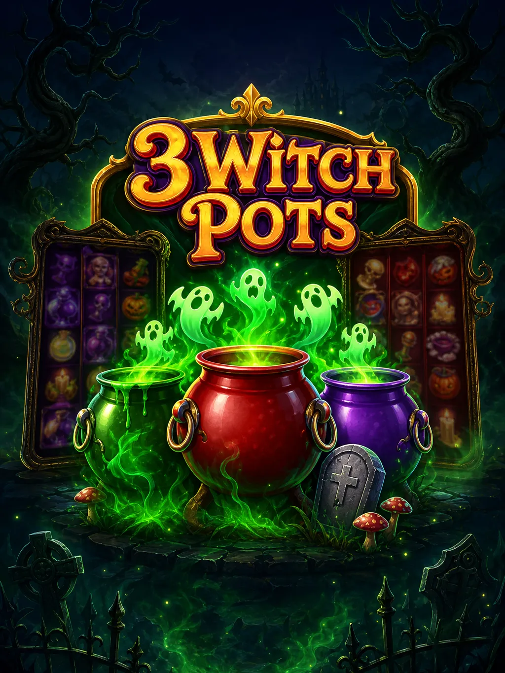 Halloween Slots Comparison - 3 Witch Pots, Wild Witches, Halloween Jack, Bewitched, Grim Muerto and House of Doom